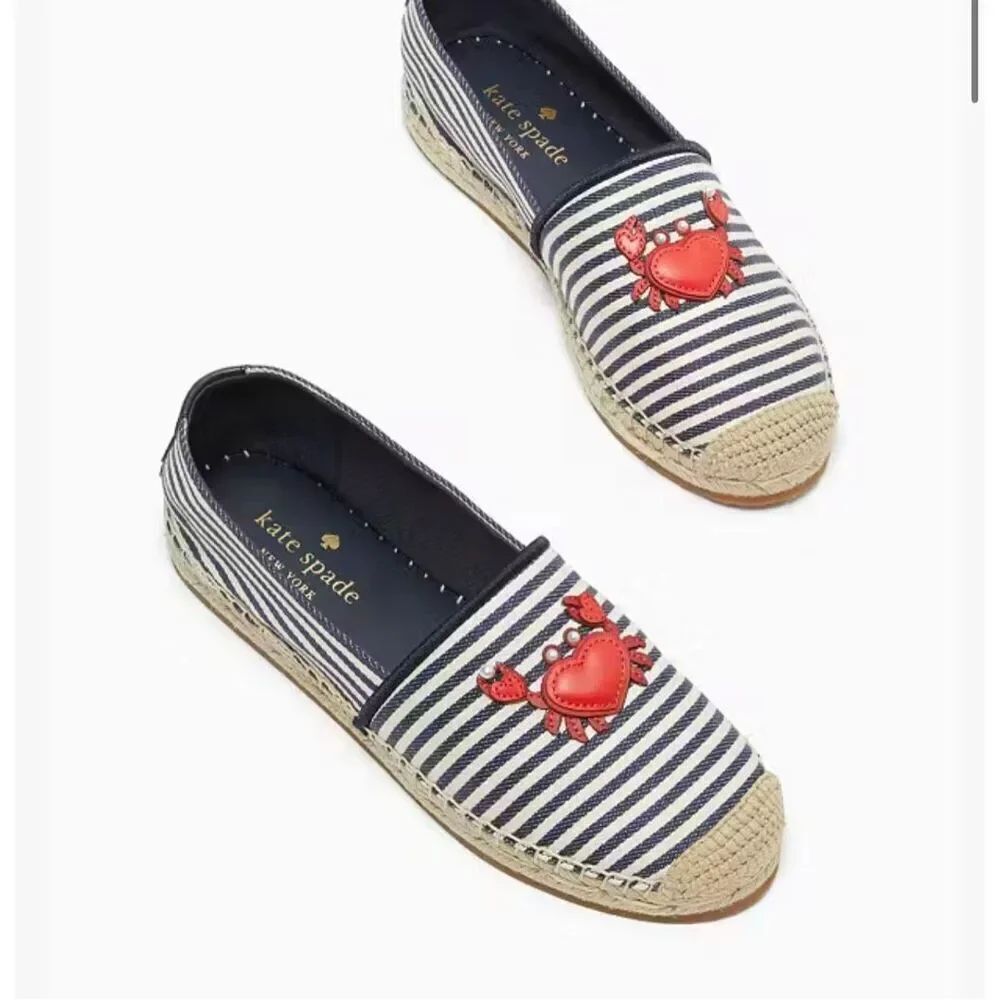 Kate Spade Surprise Laguna Espadrilles crab size 8 NWB